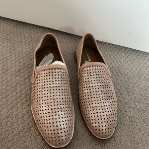 Women’s Blush Pink Perforated Slip-On Loafers